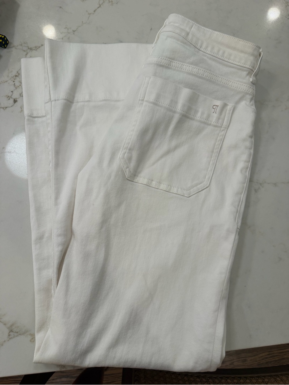 Pilcro Rylan Relaxed Wide-Leg High-Rise Flare Jeans - Chalk - Sz 27 - Picture 4 of 5